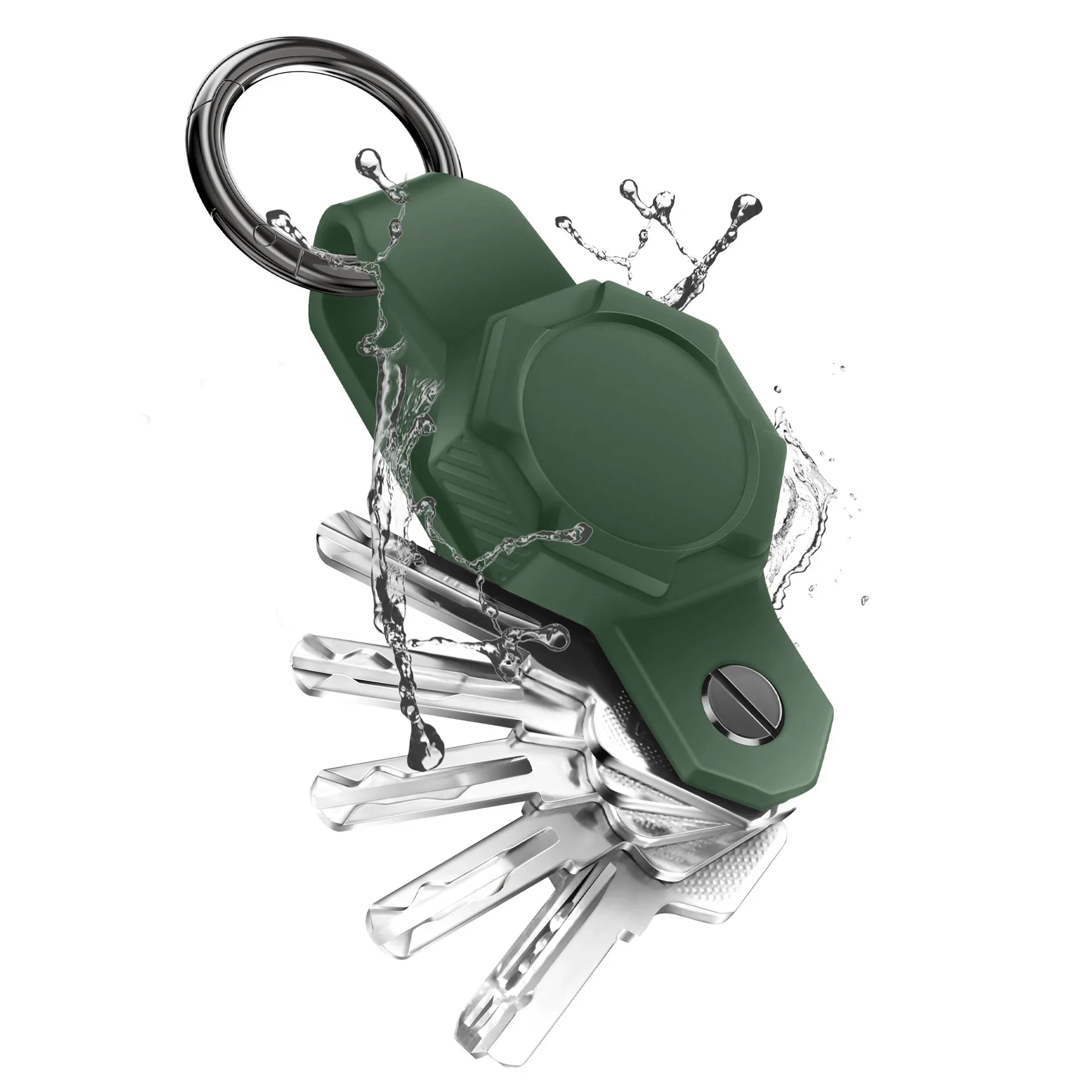 Silicone Keychain with Apple Airtags Slot