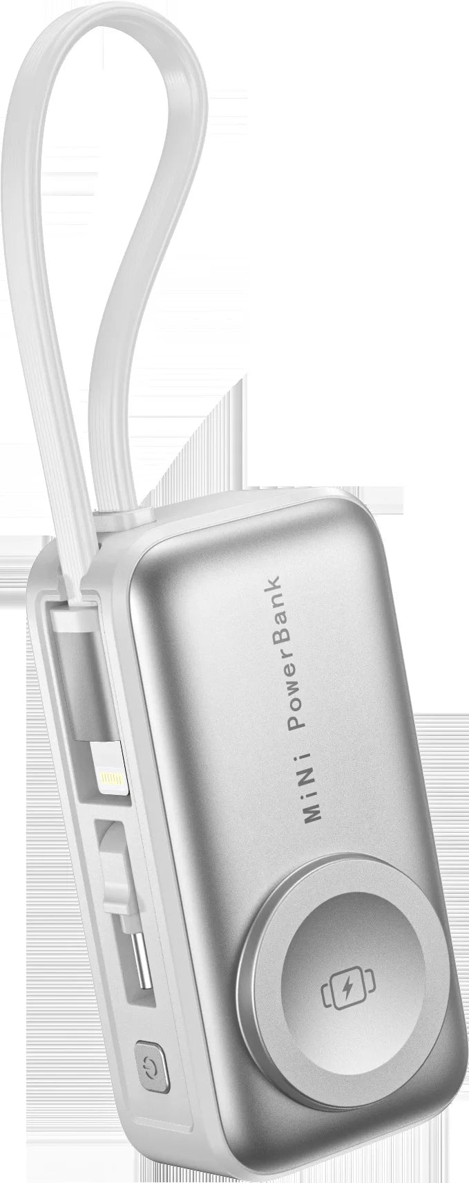 3-in-1 Portable Power Bank with Built-In Cables