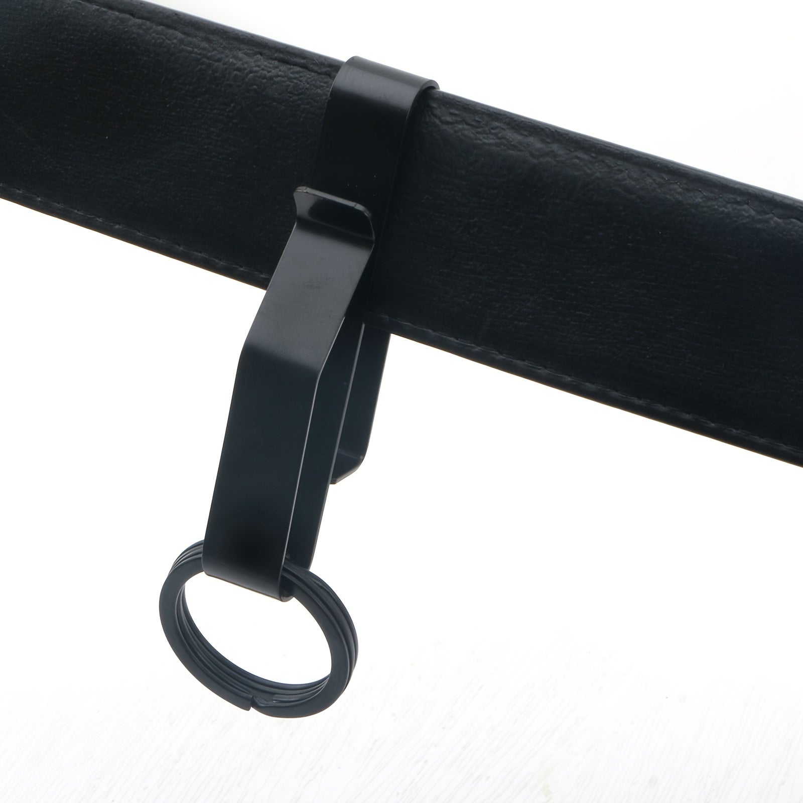 Belt Key Holder – Heavy-Duty Stainless Steel Clip with Loop Key Ring (1 or 2 Pack)