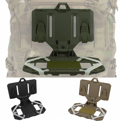 Black and green vehicle roof rack system on a white background