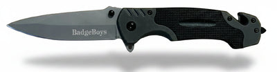Folding knife with 'Browning' branding on a black background