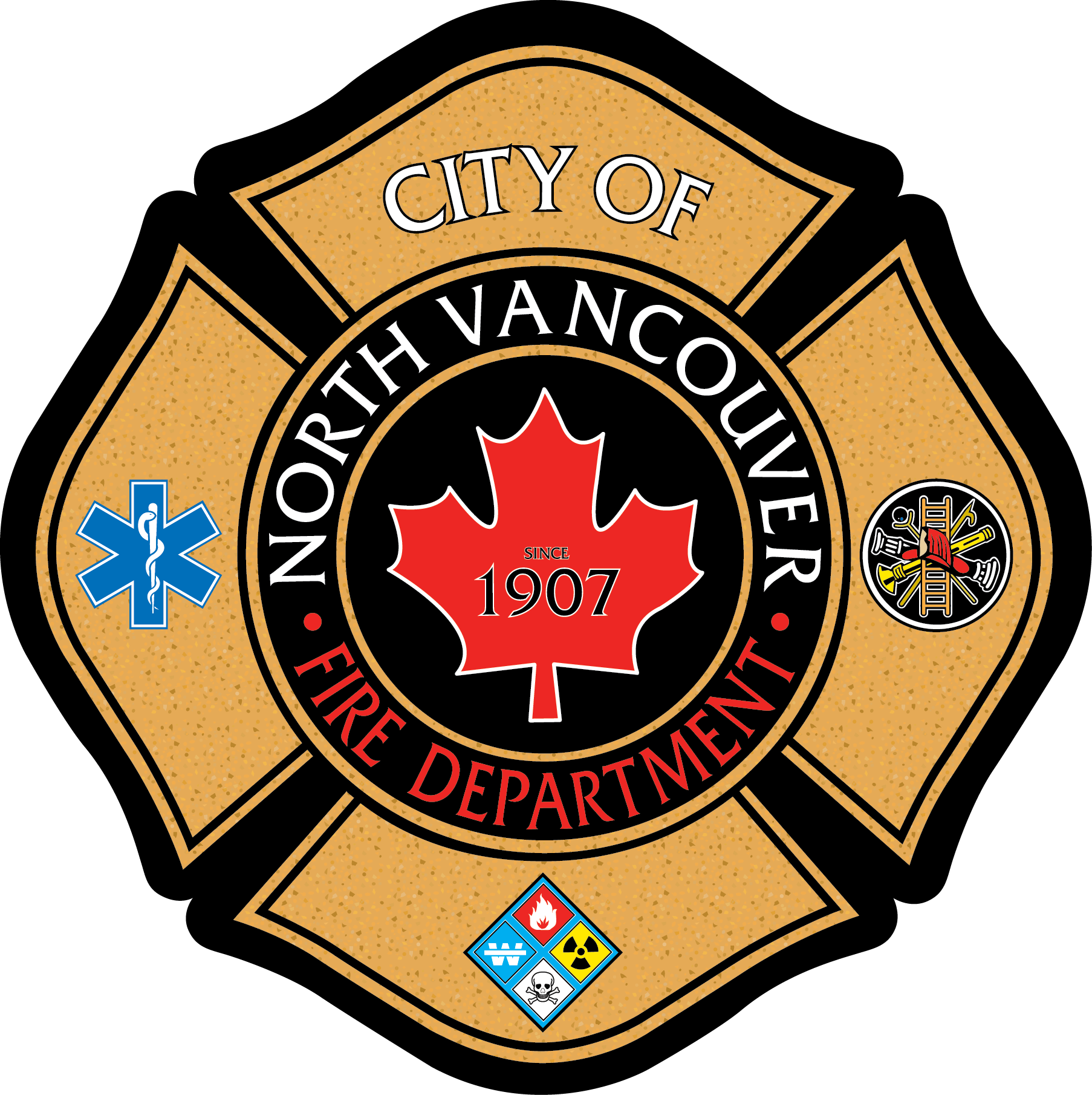 The Original Badge Wallet - Fits the North Vancouver Fire and Rescue Services