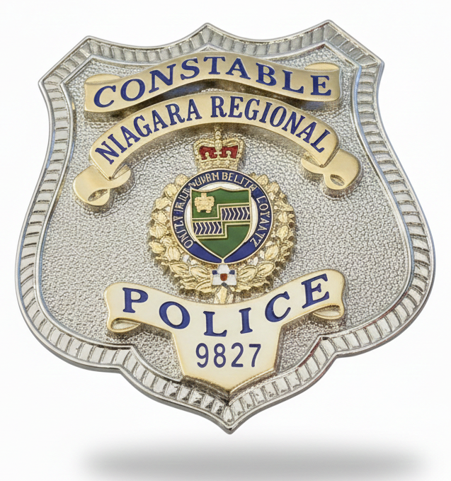 Niagara Regional Police badge on a white background