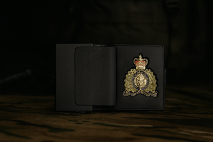 Decorative emblem on a black background