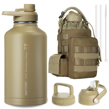 Tactical 64oz Vacuum Insulated Stainless Steel Water Bottle