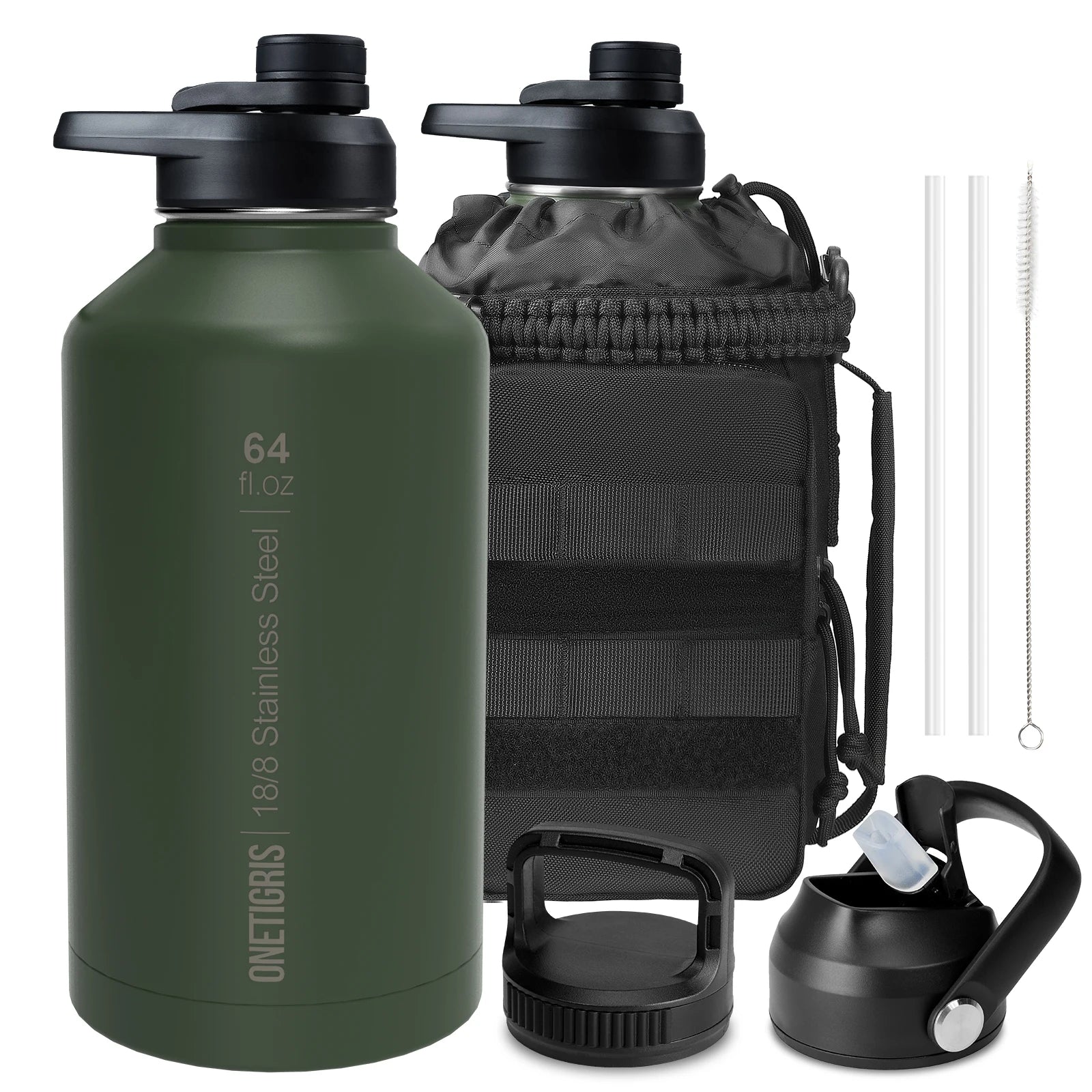 Tactical 64oz Vacuum Insulated Stainless Steel Water Bottle