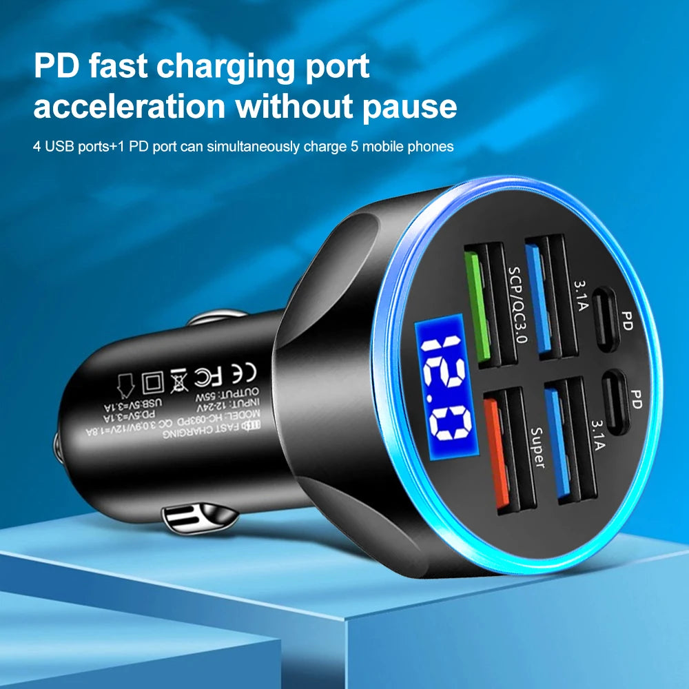 Rapid Charger - 5 Port Car Charger