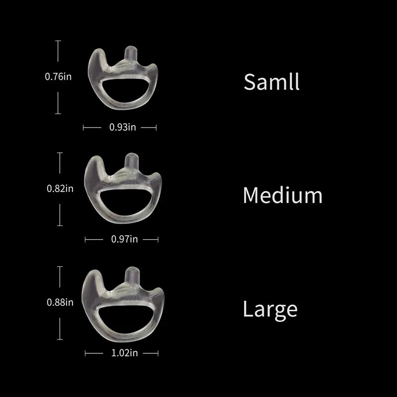 Two-Way Radio Ear Mold Replacement (Soft Silicone) – For Acoustic Coil Tube Earpieces