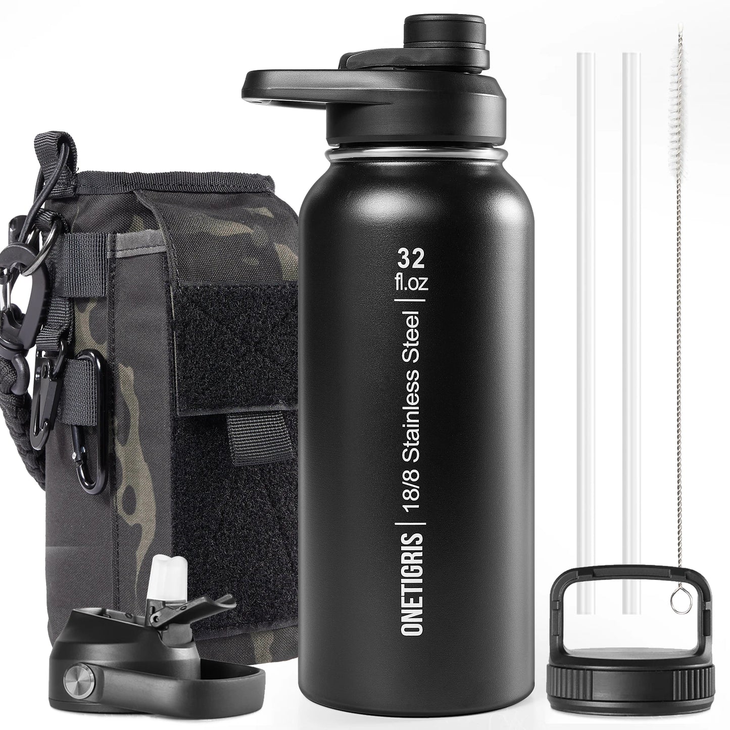 Tactical 32oz Vacuum Insulated Stainless Steel Water Bottle