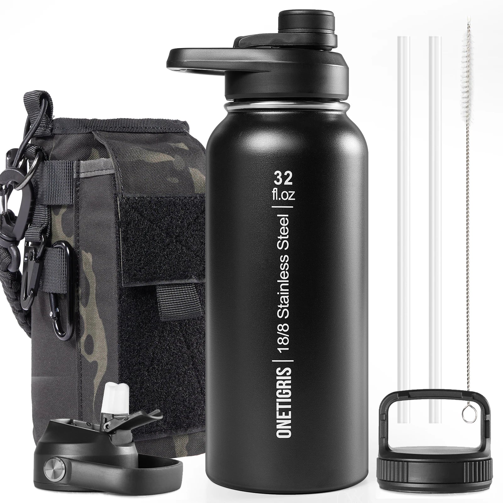 Tactical 32oz Vacuum Insulated Stainless Steel Water Bottle