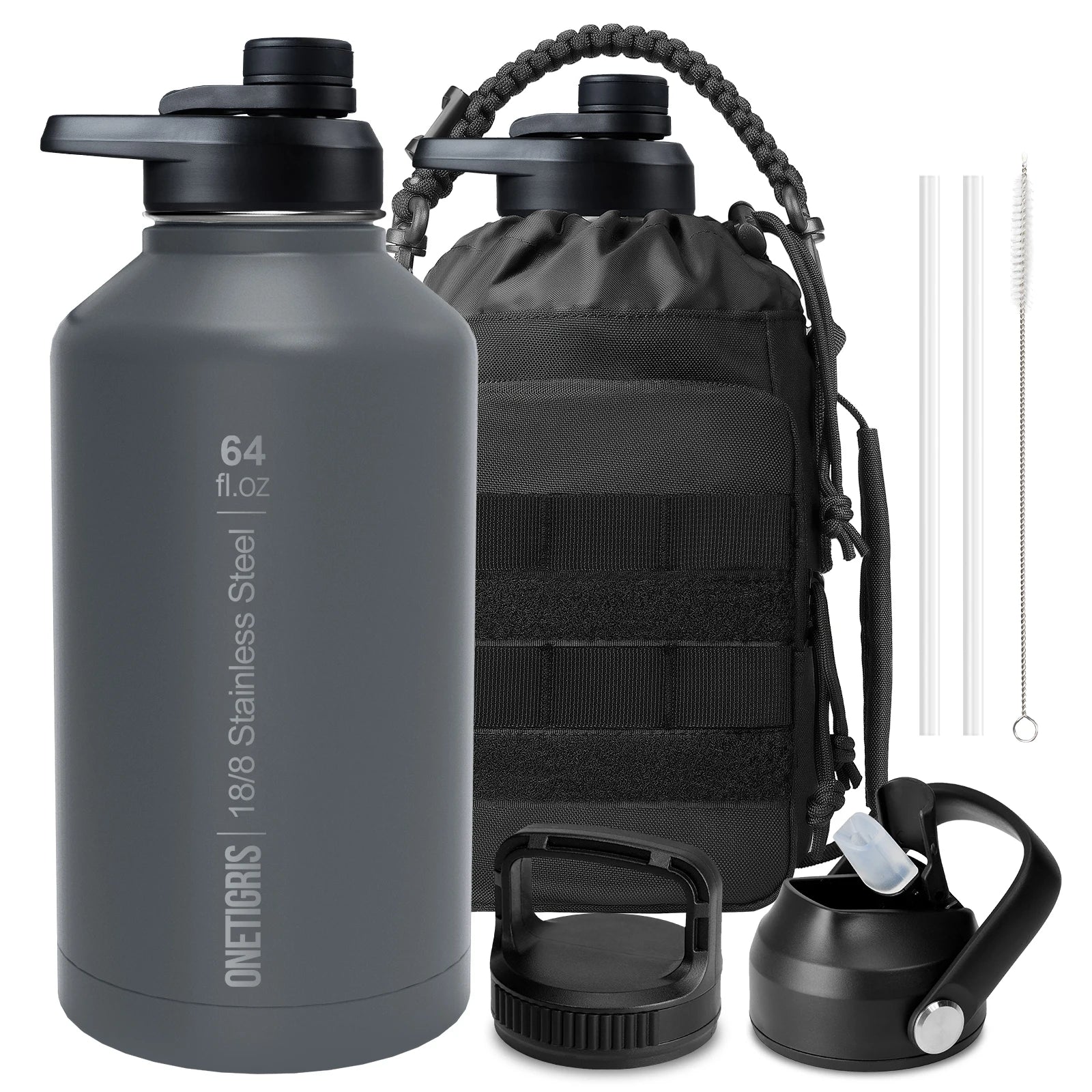 Tactical 64oz Vacuum Insulated Stainless Steel Water Bottle