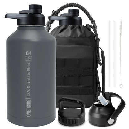 Tactical 64oz Vacuum Insulated Stainless Steel Water Bottle