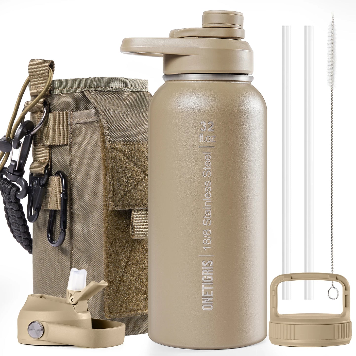 Tactical 32oz Vacuum Insulated Stainless Steel Water Bottle