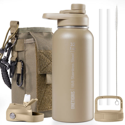 Tactical 32oz Vacuum Insulated Stainless Steel Water Bottle