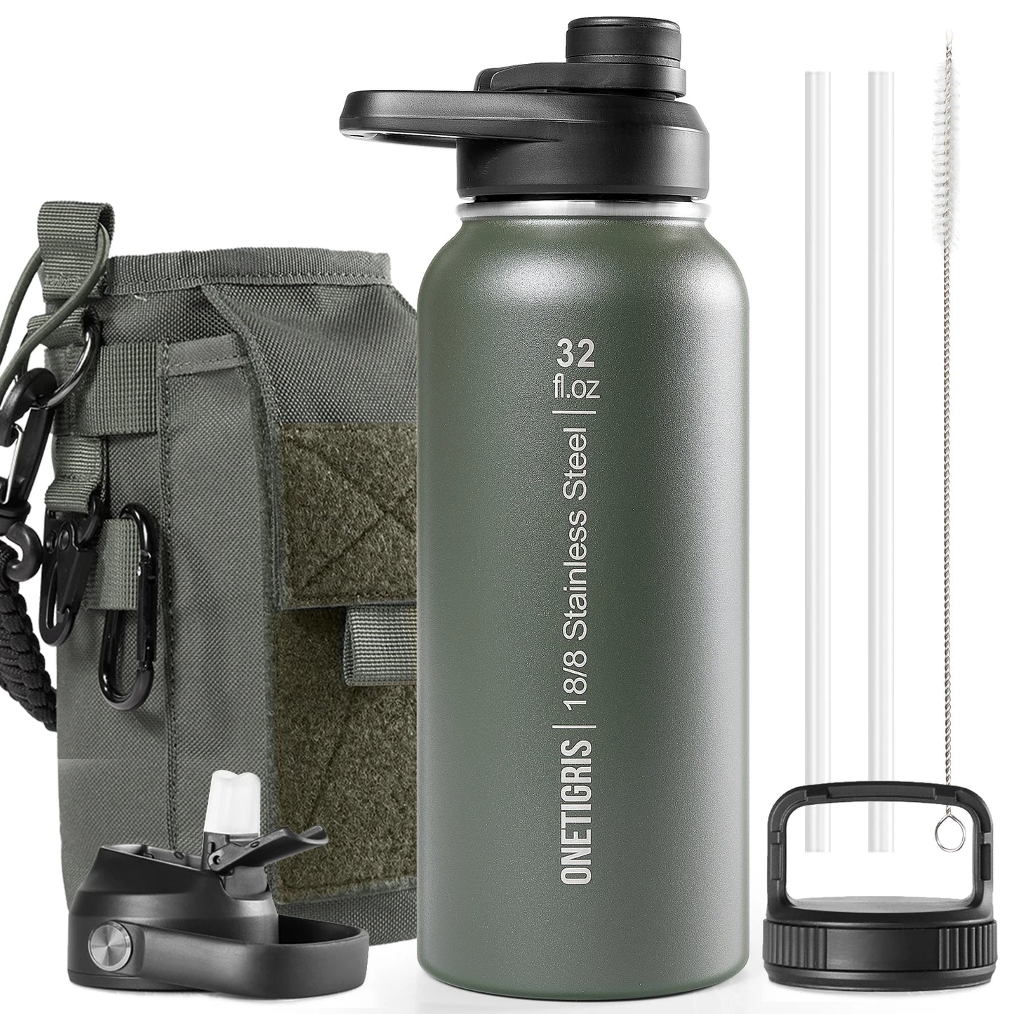 Tactical 32oz Vacuum Insulated Stainless Steel Water Bottle