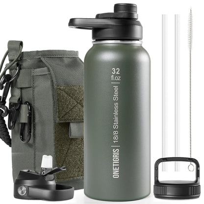Tactical 32oz Vacuum Insulated Stainless Steel Water Bottle