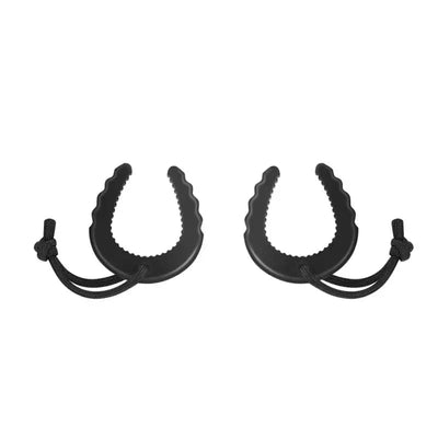 Two black plastic clips on a white background with '2pcs' text.
