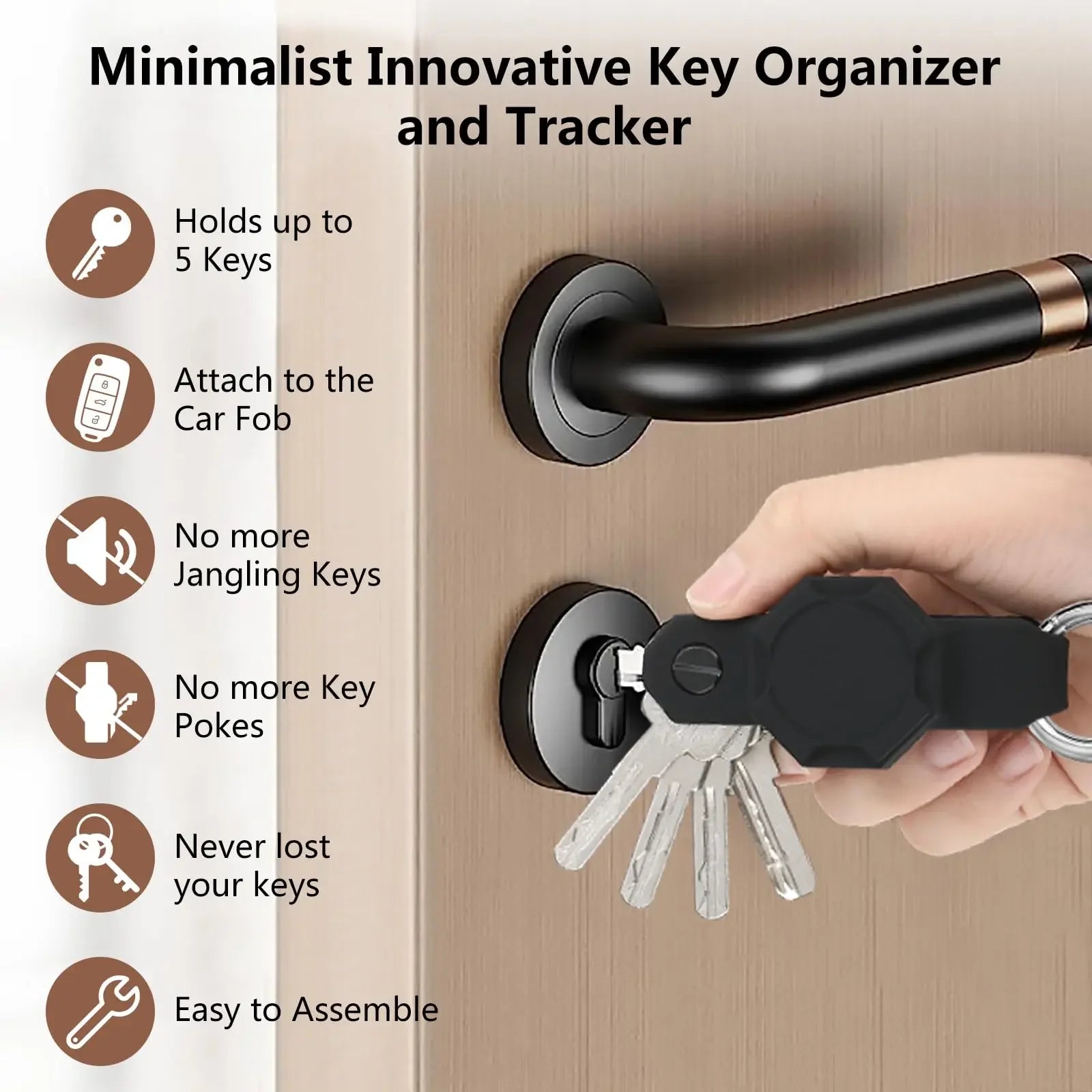 Silicone Keychain with Apple Airtags Slot