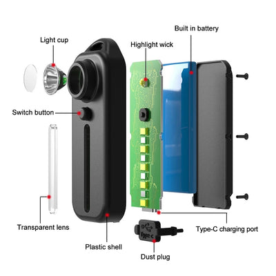BadgeBoys Lampe de poitrine – Lampe de police LED rouge et bleue rechargeable avec clip – Achetez-en un, obtenez-en un à 50 % de réduction