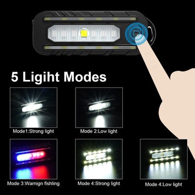 BadgeBoys Lampe de poitrine – Lampe de police LED rouge et bleue rechargeable avec clip – Achetez-en un, obtenez-en un à 50 % de réduction