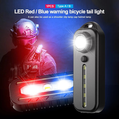 BadgeBoys Lampe de poitrine – Lampe de police LED rouge et bleue rechargeable avec clip – Achetez-en un, obtenez-en un à 50 % de réduction