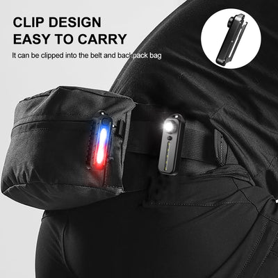 BadgeBoys Lampe de poitrine – Lampe de police LED rouge et bleue rechargeable avec clip – Achetez-en un, obtenez-en un à 50 % de réduction