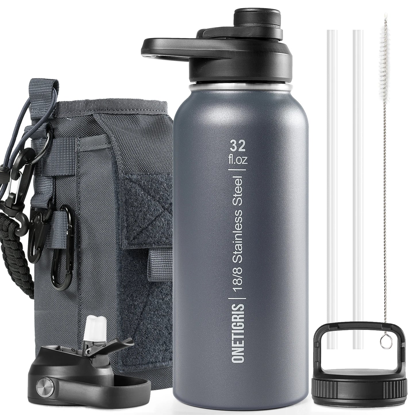 Tactical 32oz Vacuum Insulated Stainless Steel Water Bottle