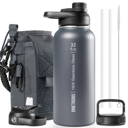Tactical 32oz Vacuum Insulated Stainless Steel Water Bottle