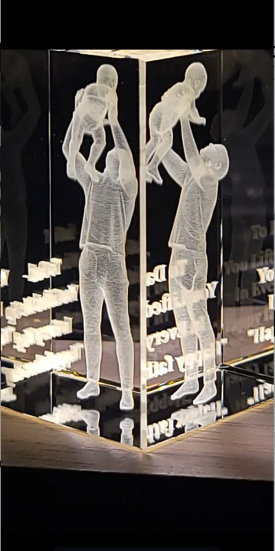 The Legacy Crystal — 3D Laser Engraved