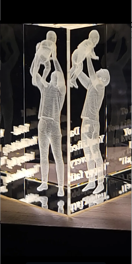 The Legacy Crystal — 3D Laser Engraved