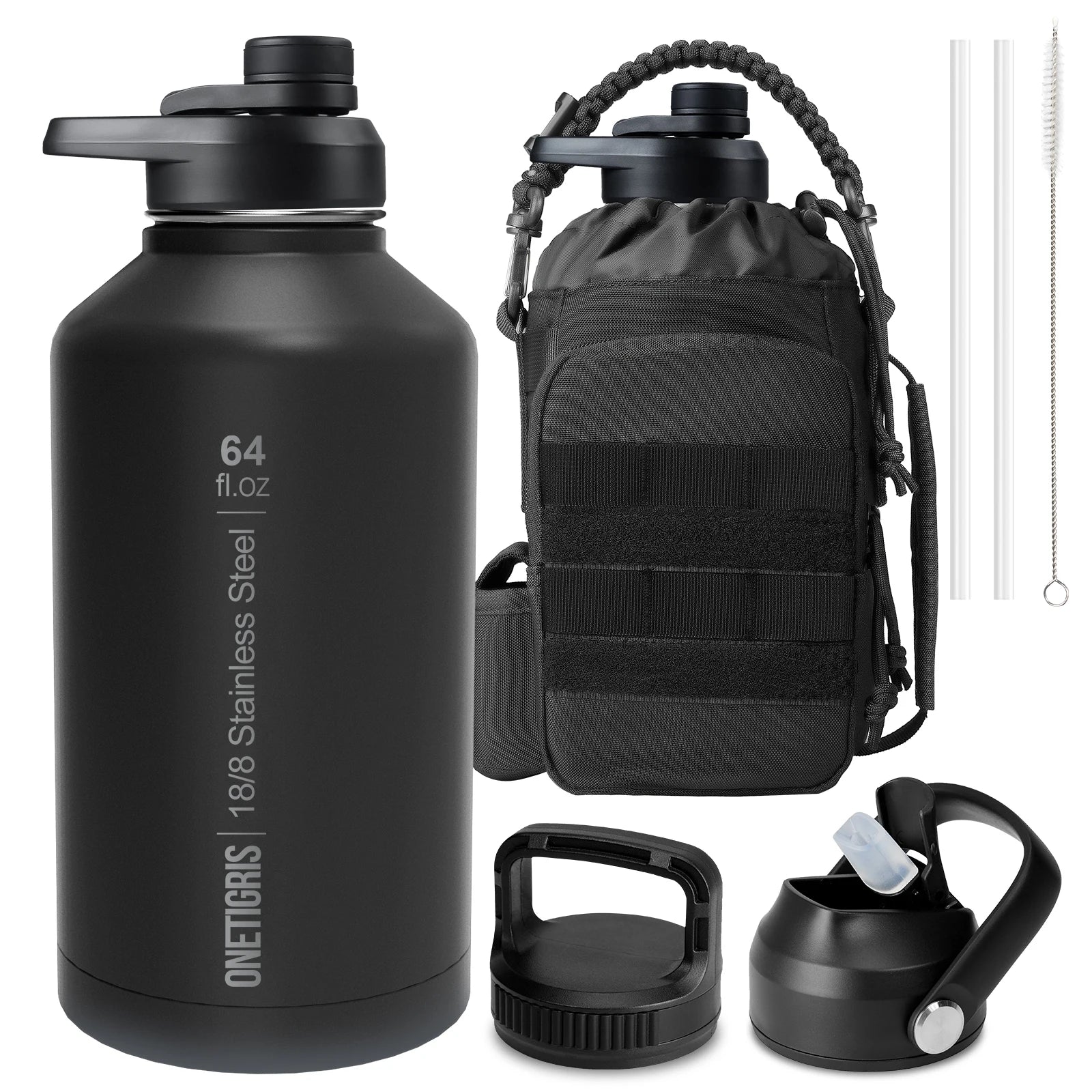 Tactical 64oz Vacuum Insulated Stainless Steel Water Bottle