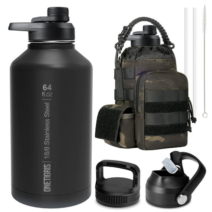 Tactical 64oz Vacuum Insulated Stainless Steel Water Bottle
