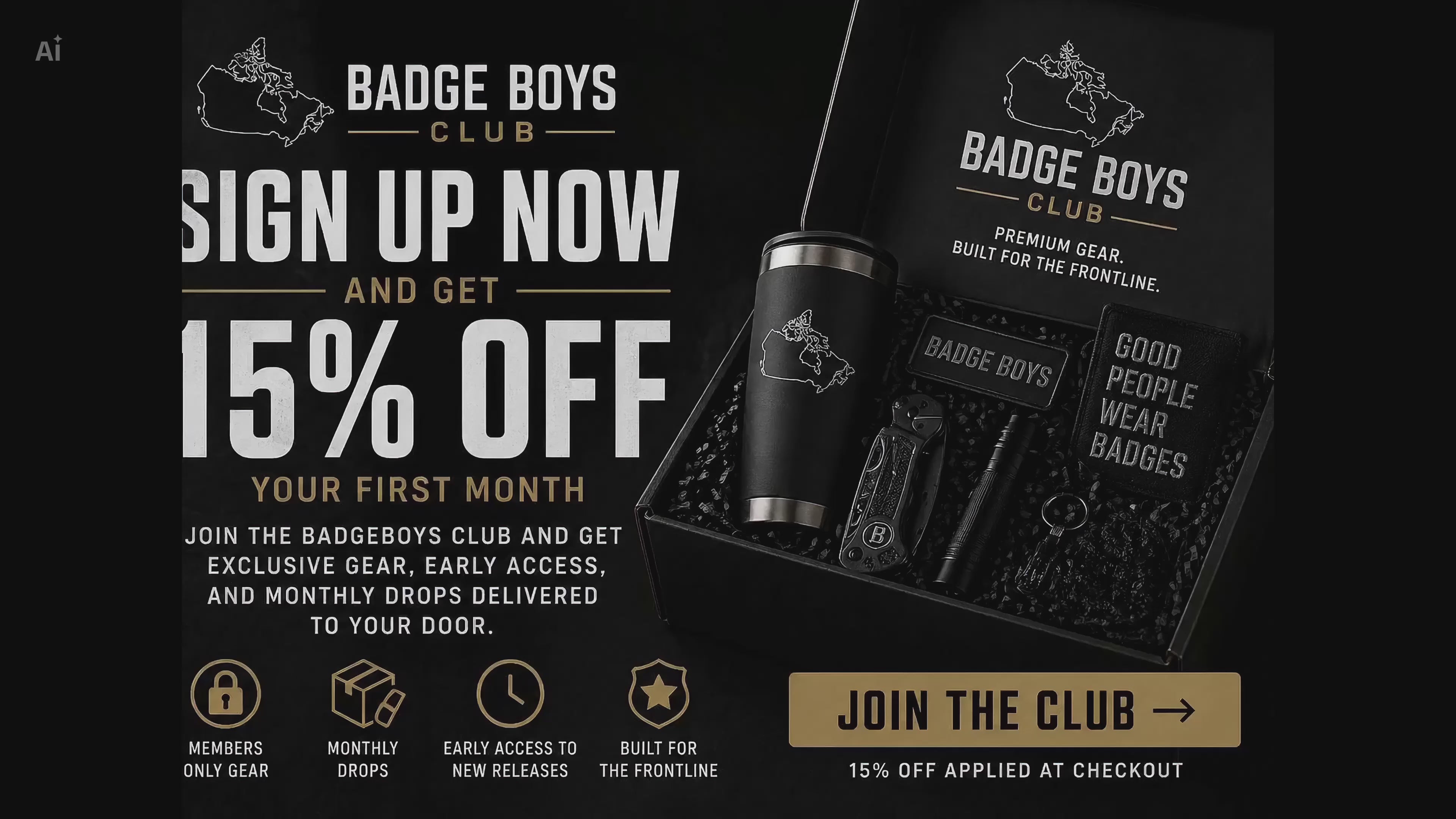Charger la vidéo: The BadgeBoys Club - Monthly Gear Drop Subscription